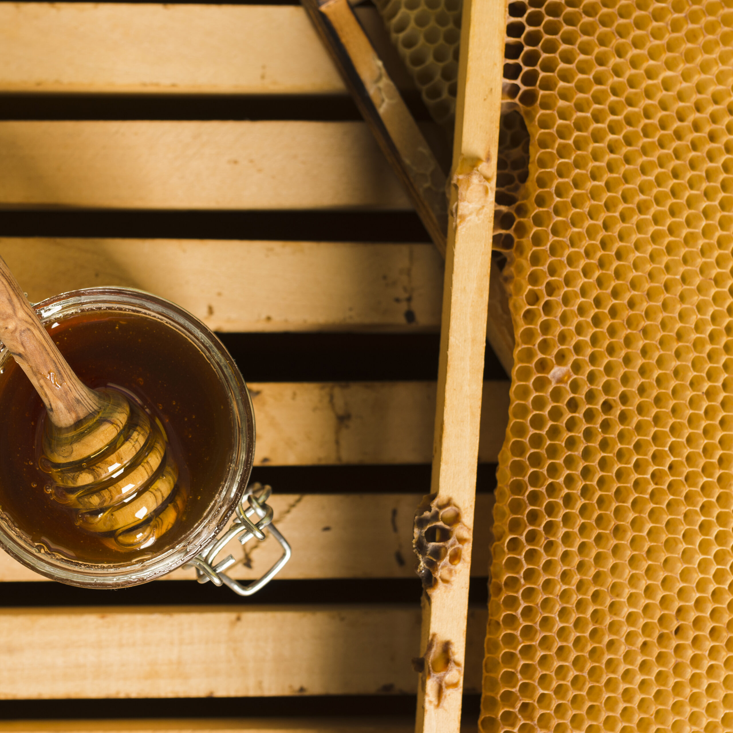 top-view-glass-jar-full-honey